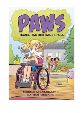 英文原版 PAWS #4: Hazel Has Her Hands Full 全彩漫画绘本图画书 友谊故事图像式章节小说书 小学英语课外阅读 Nathan Fairbairn