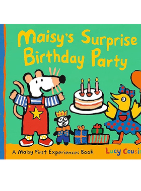 英文原版 Maisy's Surprise Birthday Party 小鼠波波的惊喜生日派对 儿童认知启蒙绘本 Lucy Cousins