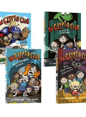 英文原版 The Cryptid Club 1-4册 全彩漫画绘本图画书 幽默爆笑漫画章节书小说 少儿英语提升课外读物