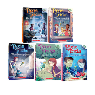 英文原版 学乐 精灵游戏 1-5册 Pixie Tricks 小精灵诡计 英文原版送音频 学乐大树系列 章节桥梁书儿童魔法故事