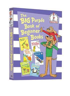 苏斯博士英语启蒙认知 The Big Purple Book Of Beginner Books 橙色大书 英文原版精装入门绘本故事选集6合1 七色系列
