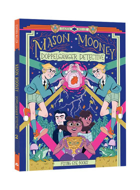 英文原版 Mason Mooney#2: Doppelgänger Detective 全彩漫画绘本 图像式桥梁小说 小学生课外英语读物