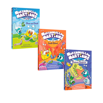 英文原版 Marshmallow Martian 棉花糖火星人 3册合售 儿童全彩漫画绘本 儿童课外阅读故事书