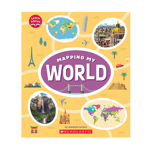 英文原版 Learn About Mapping World 学乐 跨学科教育读物 学习地图和地图技能 科普知识类绘本图画书