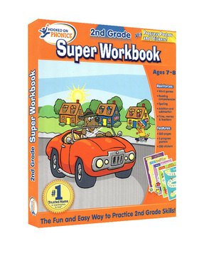 英文原版 Hooked on Phonics 2nd Grade Super WorkbookG-2 二年级练习册 迷上语音自然拼读超级练习册 附答案 Learn to Read