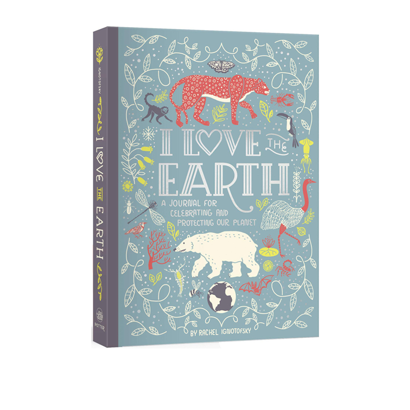 英文原版 I Love the Earth A Journal for Celebrating and Protecting Our Planet 我爱地球创意笔记本 保护地球 生态环境保护