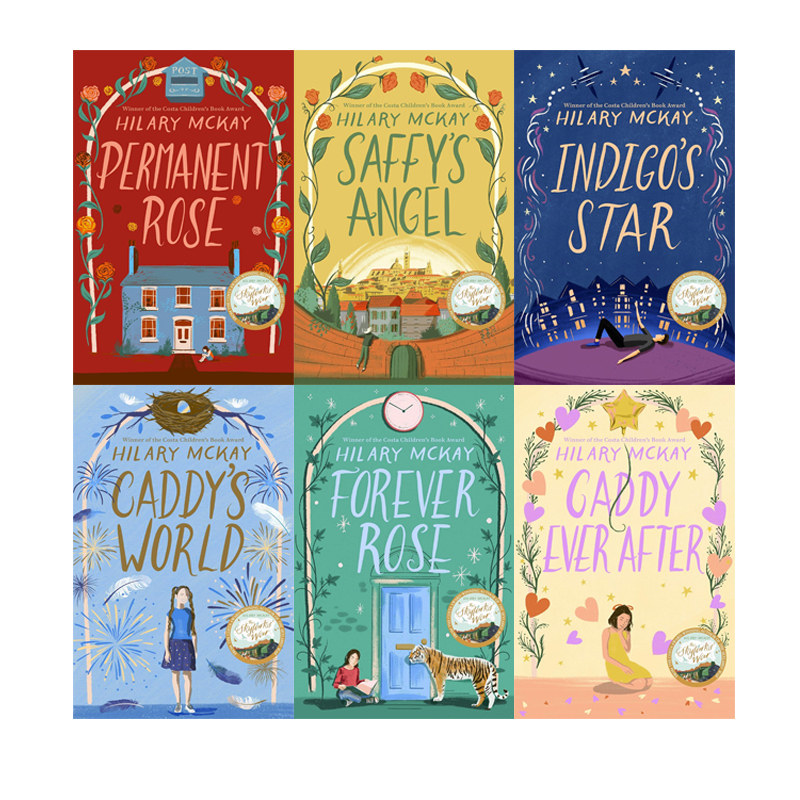 英文原版 Saffy's Angel/Indigo's Star/Permanent Rose/Forever Rose 科斯塔图书奖 Hilary Mckay 6册合售