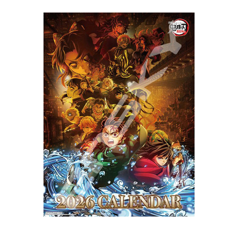 预售 鬼灭之刃 无限城篇 第一章 2026年日历 同电影 壁挂式 劇場版 鬼滅の刃 無限城編 第一章 壁掛け CL-001 CL26-001 日文原版