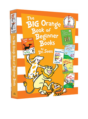 苏斯博士英语启蒙认知 The Big Orange Book of Beginner Books 橙色大书 英文原版精装入门绘本故事选集6合1 七色系列