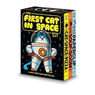 预售 太空猫 三部曲盒装 The First Cat in Space 3-Book Box Set 英文原版  图像小说