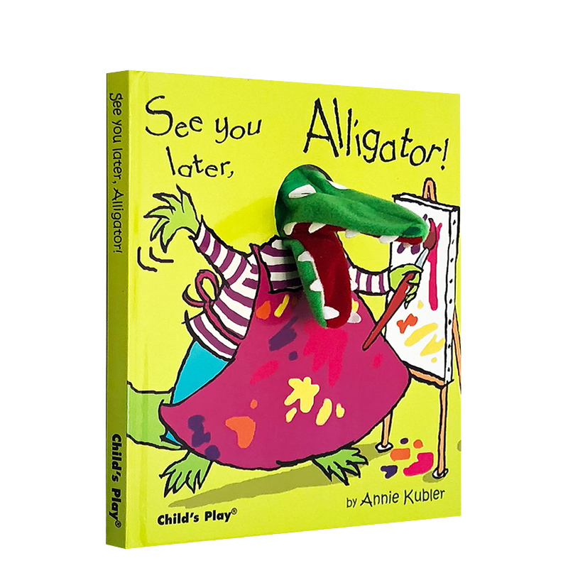 预售 英文原版 See you later, Alligator! 再见鳄鱼 廖彩杏书单儿童手偶游戏书 廖彩杏 亲子互动 Annie Kubler