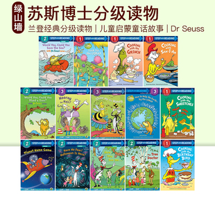 The the 苏斯博士 Reading 分级读物 英文原版 into cat Seuss 14册 hat 美国兰登经典 Step