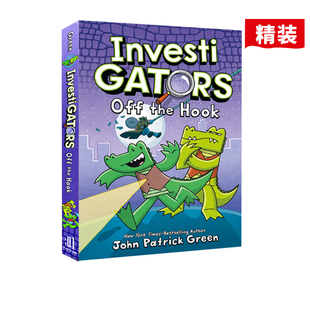 英文原版 InvestiGators Off the Hook 鳄鱼侦查员#3 精装全彩漫画书绘本 故事图画本 中小学英语课外阅读