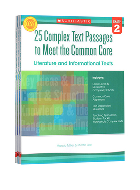 英文原版 25 Complex Text Passages to Meet the Common Coree 小学生练习册2-4年级 3册合售