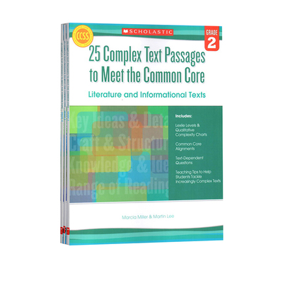 英文原版 25 Complex Text Passages to Meet the Common Coree 小学生练习册2-4年级 3册合售