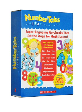 英文原版 趣味数字认知故事绘本 Number Tales 16册礼盒装 家庭学习教辅 学乐出品
