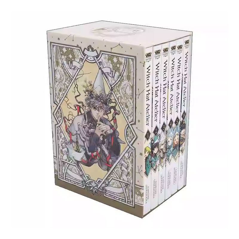 预售 英文原版 WITCH HAT ATELIER BOX 1 尖帽子的魔法工坊 珍藏版漫画套装 含1-6册漫画+一套艺术卡片 Kamome Shirahama