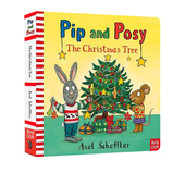 纸板书 Axel Christmas The 英文原版 and Scheffler 圣诞节儿童纸板图画故事绘本幼儿英语启蒙 Tree Pip Posy 圣诞节 波西和皮普