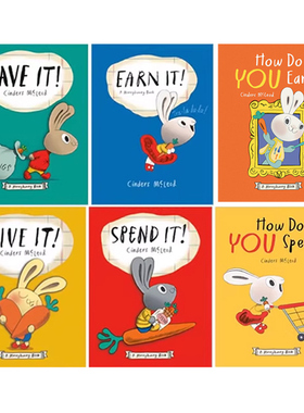 英文原版 小兔子学花钱系列  Moneybunny 英文原版 花钱 Spend It 赚钱 Earn It 攒钱 Save It 儿童理财启蒙 Cinders McLeod
