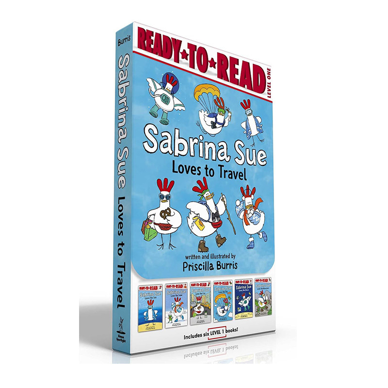 预售 英文原版 Sabrina Sue爱旅行系列 6册盒装 Ready to Read 西蒙准备阅读系列 Level1 盒装少儿分级阅读全彩读物