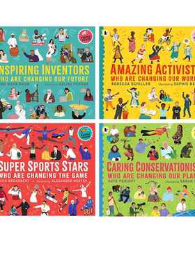 英文原版 改变世界的伟大人物 4册合集 Conservationists/Sports Stars 儿童科普人物传记 爱护自然 Walker