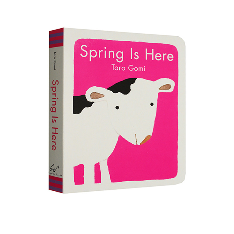 英文原版 spring is here 纸板书 小牛的春天 日本绘本大师五味太郎