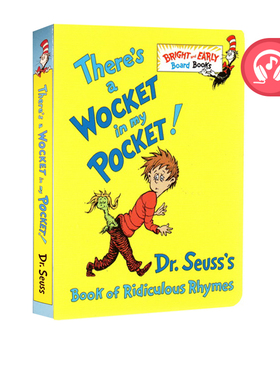 英文原版 There's a Wocket in My Pocket 口袋里的小毛怪 儿童启蒙英文纸板书 廖彩杏推荐 苏斯博士 亲子共读绘本