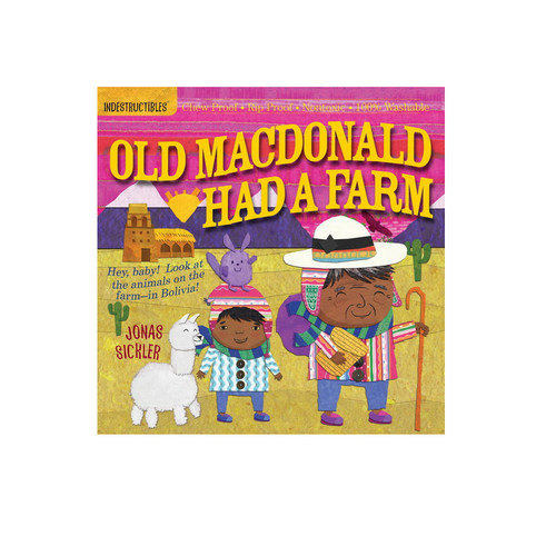 英文原版绘本 Old Macdonald Had a Farm 老麦农场 幼儿歌谣 Indestructibles 防水无毒可咬婴幼儿书