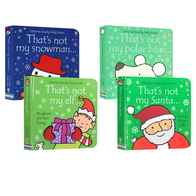 英文原版 Usborne That's Not My 那不是我的系列 圣诞节礼品 冬季新年礼品书 4册 纸板触摸书 儿童趣味触觉认知启蒙
