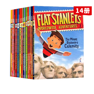 14册 Flat 英文原版 Stanley 初级章节桥梁小说儿童课外阅读 Adventures 全球冒险 纸片人斯坦利 Worldwide 扁平男孩