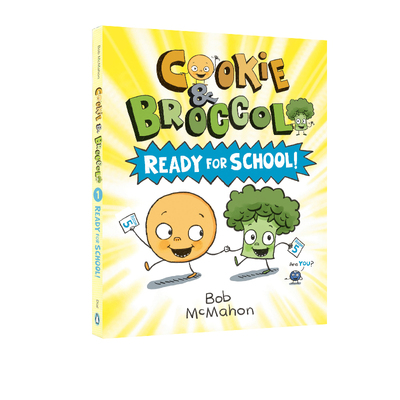 英文原版 Cookie and Broccoli: Ready for School 精装 儿童幽默搞笑漫画小说 小学生英文课外阅读