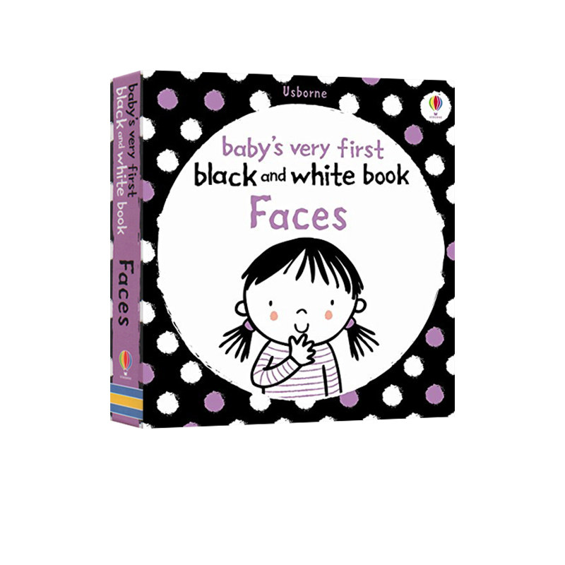 英文原版 usborne babys very first black and white books faces