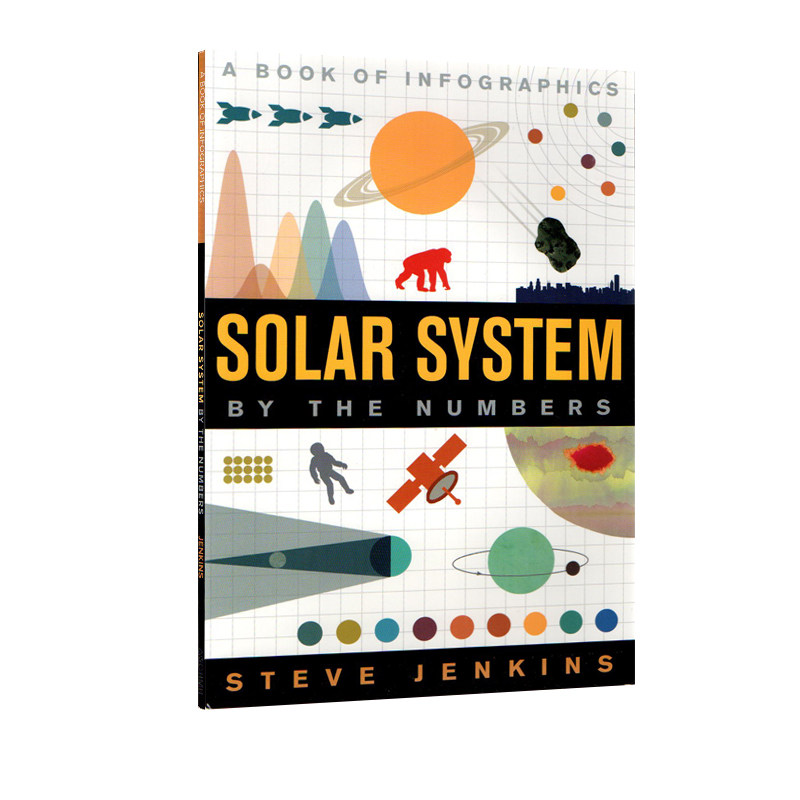 英文原版 solar system: by the numbers  童课外读物绘本图画书 自然