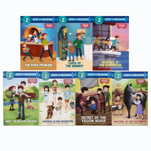 预售 英文原版 The Boxcar Children Bookshelf 棚车少年 L2 7册 儿童章节桥梁书 中小学生自信心励志小说 美国经典儿童读物