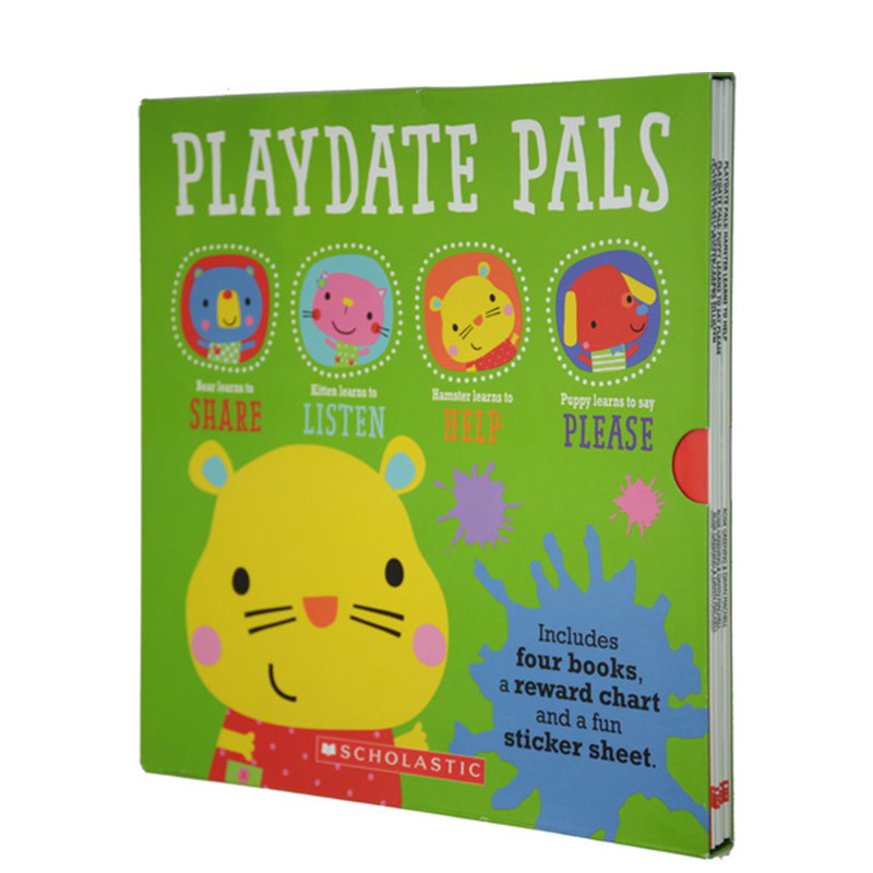 英文原版 Playdate Pals Behaviours 游戏伙伴 儿童行为启蒙绘本附4册贴纸 计划表 Scholastic
