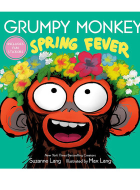 英文原版 Grumpy Monkey Spring Fever 精装 暴躁猴 幼儿情绪管理 英语启蒙图画书 Suzanne Lang