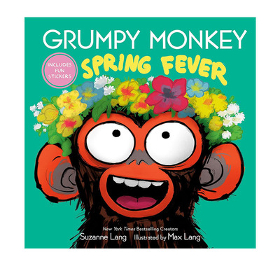 英文原版 Grumpy Monkey Spring Fever 精装 暴躁猴 幼儿情绪管理 英语启蒙图画书 Suzanne Lang