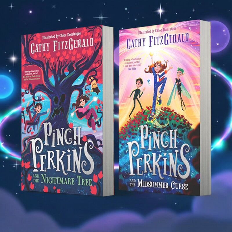 英文原版 Pinch Perkins and the Midsummer Curse 2册 品奇·珀金斯与仲夏的诅咒 噩梦之树 儿童奇幻魔法冒险故事书