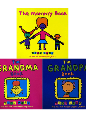 英文原版 The Mommy Book 淘弟有个大世界 Todd Parr 家庭亲子关系绘本 2册 儿童礼仪情商教育绘本 大开本图画故事书