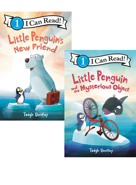 英文原版 Little Penguin 小企鹅系列 2册合售 I Can Read 儿童启蒙分级读物 英语辅导绘本故事图画书