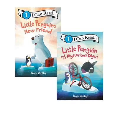 英文原版 Little Penguin 小企鹅系列 2册合售 I Can Read 儿童启蒙分级读物 英语辅导绘本故事图画书