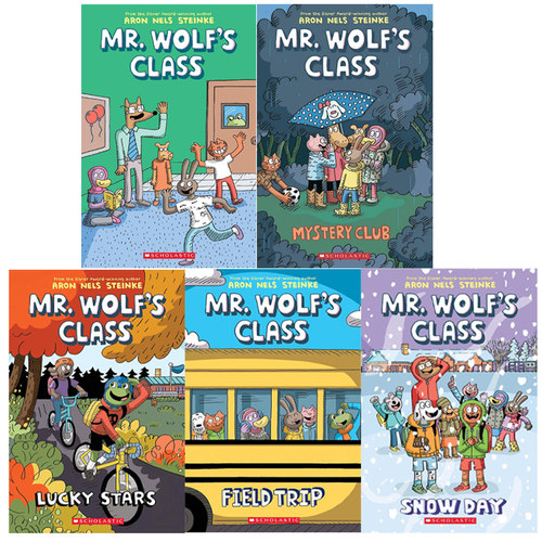 预售 英文原版 The Mr. Wolf'S Class 5册合售 老狼先生的教室 学乐全彩漫画 中小学生英语课外阅读