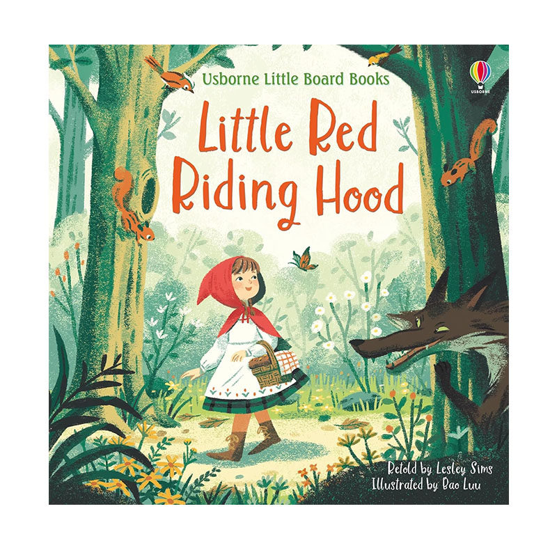 英文原版 Little Red Riding Hood 小红帽 Usborne Little Board Book 纸板书 低幼启蒙儿童探索世界认知绘本 儿童启蒙图画故事书