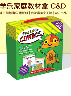 英文原版 First Little Comics Parent Pack Levels C&D 家长阅读指导 20册盒装 附贴纸 儿童启蒙 送音频