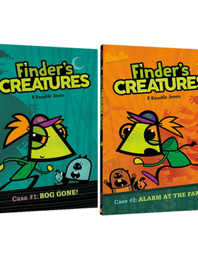 英文原版 Finder's Creatures 发现者生物 Bog Gone! Alarm at the Farm! 2册合售 全彩漫画绘本图画书 侦探调查故事