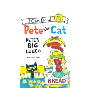 英文原版 Pete the Cat Pete's Big Lunch 皮特猫 I can read 1分级读物 儿童绘本图画故事书
