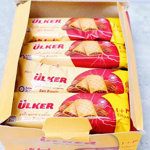 üLKER Date Biscuits椰枣饼干土耳其风味夹心饼12条/30G酥饼