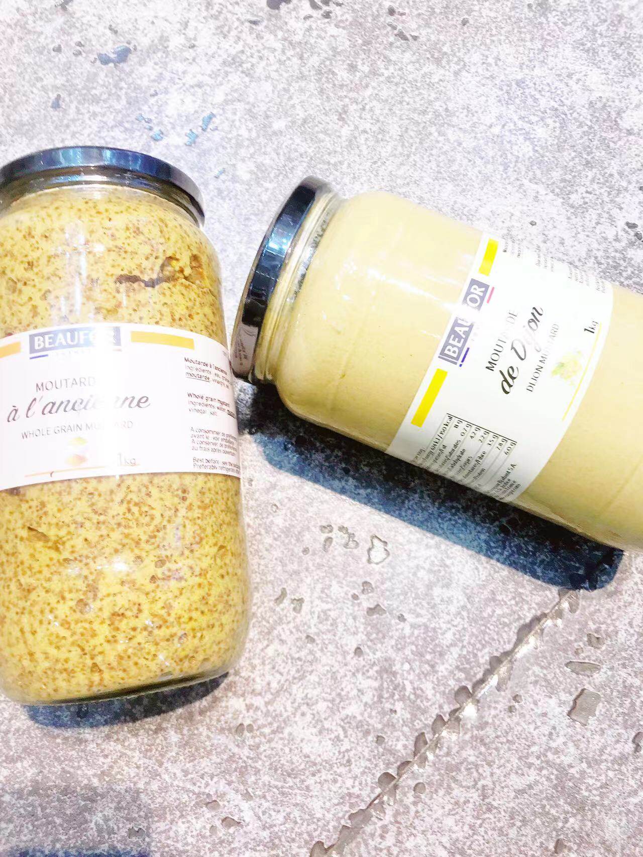 clovis whole grain mustard芥末籽芥末调味酱法国粗粒芥末汁 1kg