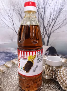 Pure mustard Oil India food500ml印度芥菜籽油菜籽油可按摩芥子