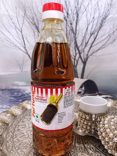 Pure mustard Oil India food500ml印度芥菜籽油菜籽油可按摩芥子